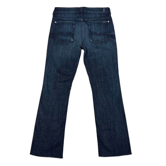 7 for all Mankind Y2K Low-Rise Bootcut Jeans Women's 29" Raw Hem USA Kimmie - Picture 2 of 14